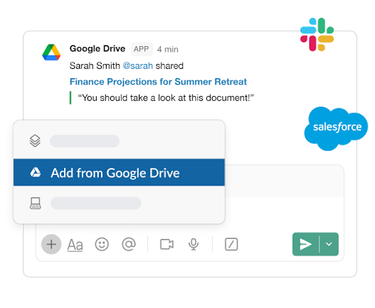 Importing a file from Google Drive into a third-party app like Salesforce
